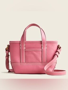J. Crew Montauk Mini Leather Tote - 
Pink